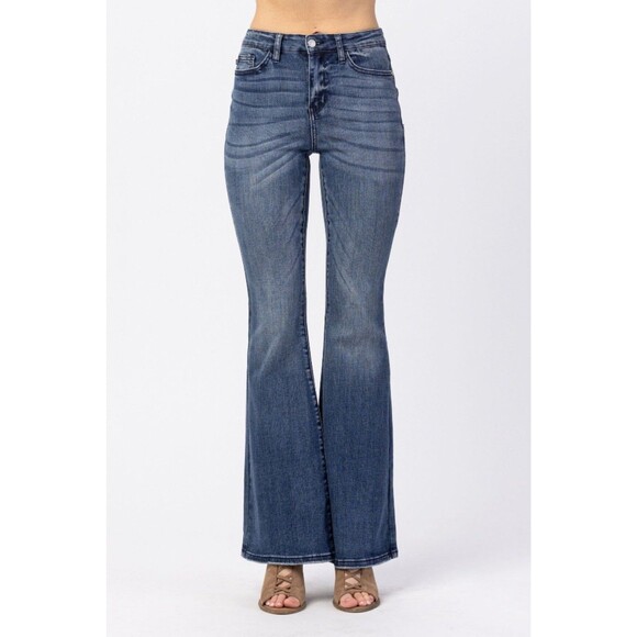 Judy Blue Women's Mid Rise Flare Fit Jeans Size 9/29 Stretch Denim JB82288-JS - Picture 1 of 16